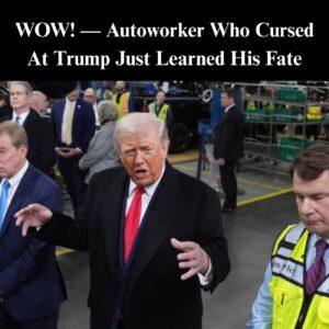 A Ford autoworker who heckled Donald Trump during a visit